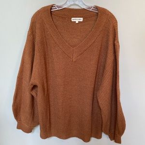 Plus Size Ribbed Knit Sweater